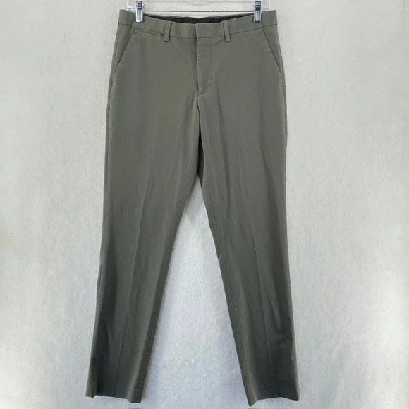 Express Pants Men's Sz 29X34 Stone Gray Extra Slim Stretch Midrise Dress Pants - Picture 1 of 10